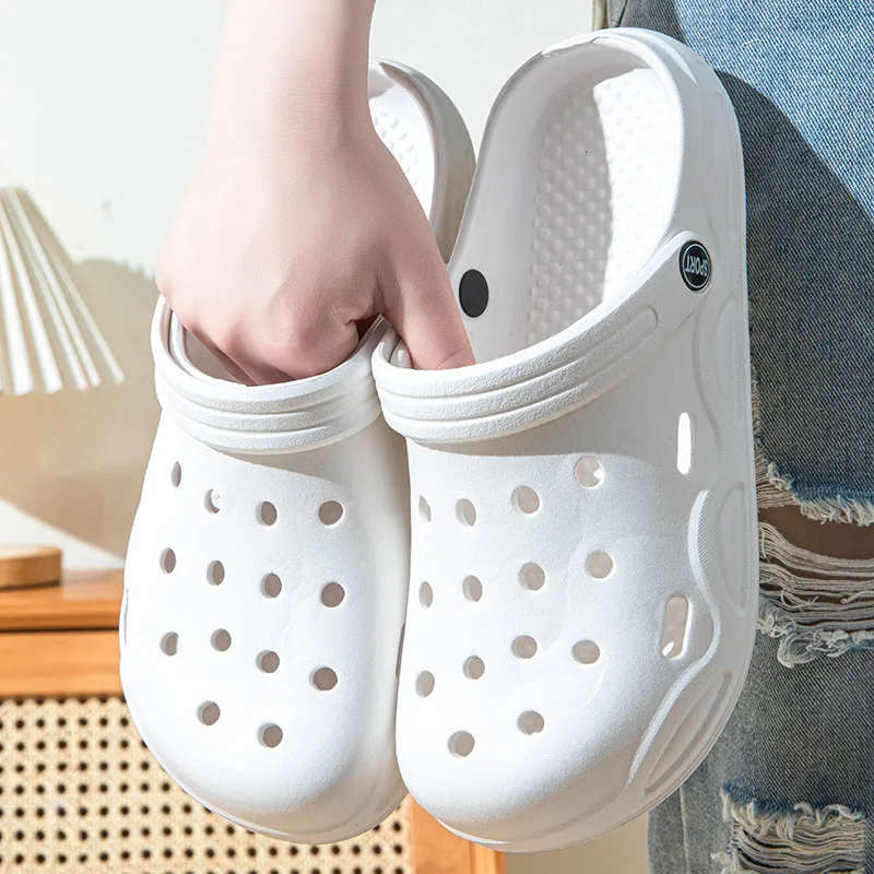 Sapatos com buracos para homens e mulheres, sapatos com buracos de verão, meia bolsa, salto, jaqueta de praia para jardim, praia, sapatos com buracos ao ar livre