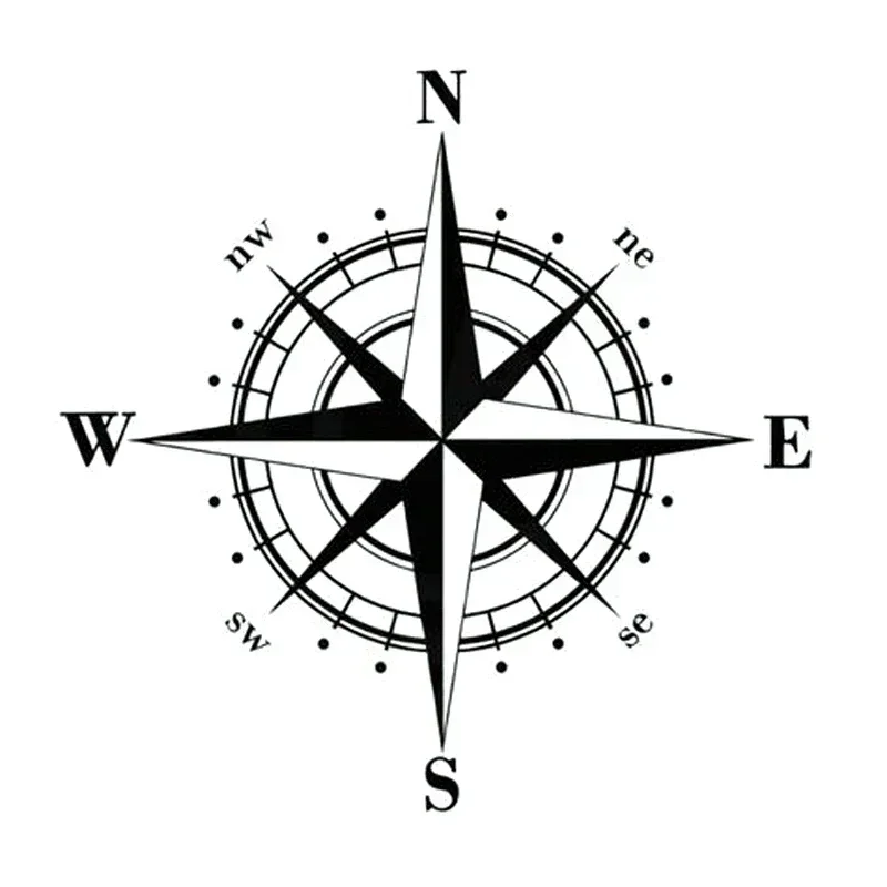 Naklejki samochodowe Art Design NSWE Compass Samochody Motocykle Akcesoria zewnętrzne Naklejki winylowe do BMW VW Audi Gti Honda