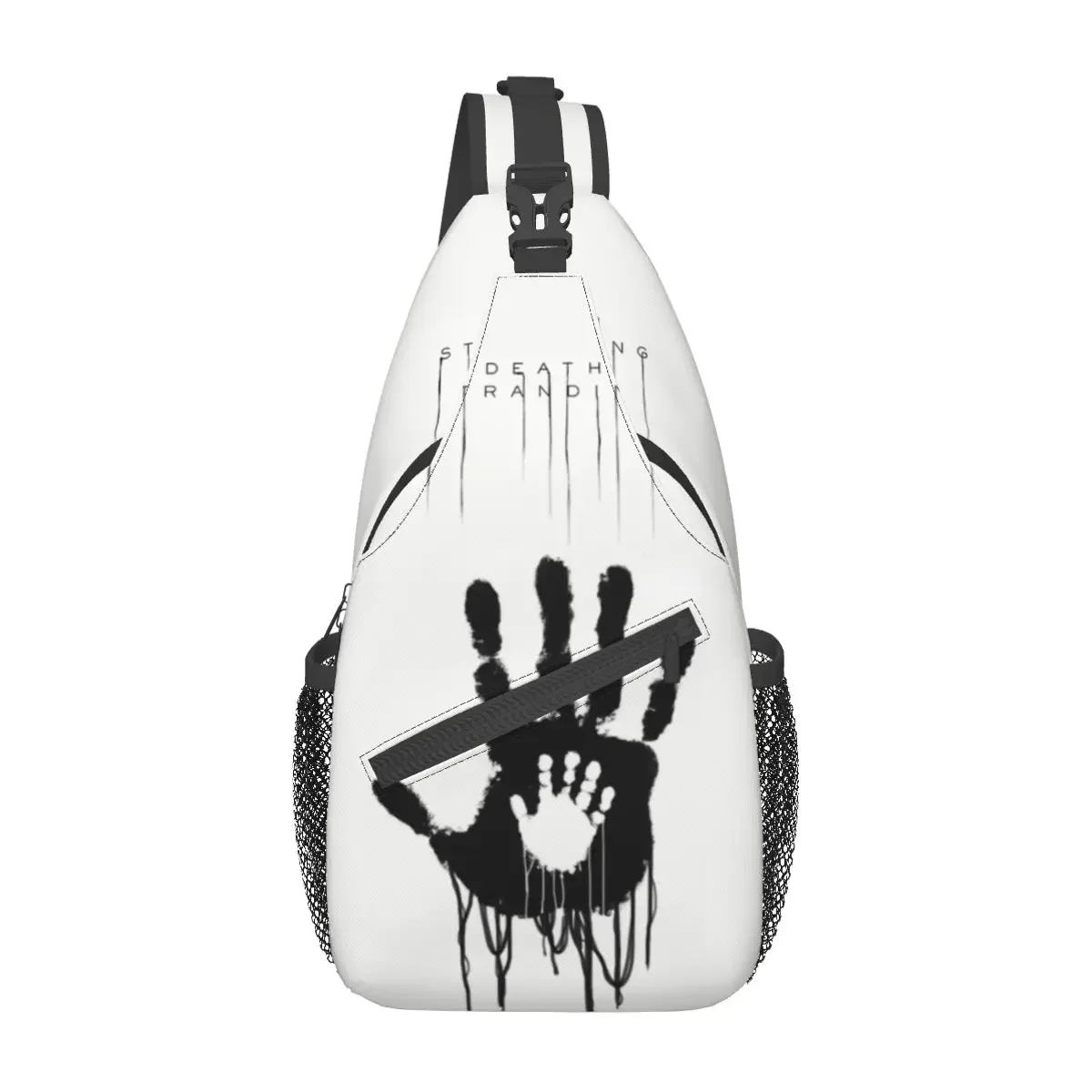 Death Stranding-Bolso pequeño con bandolera para el pecho, bandolera, para viaje, senderismo, Kojima Hideo, bolsas de equipo de Metal