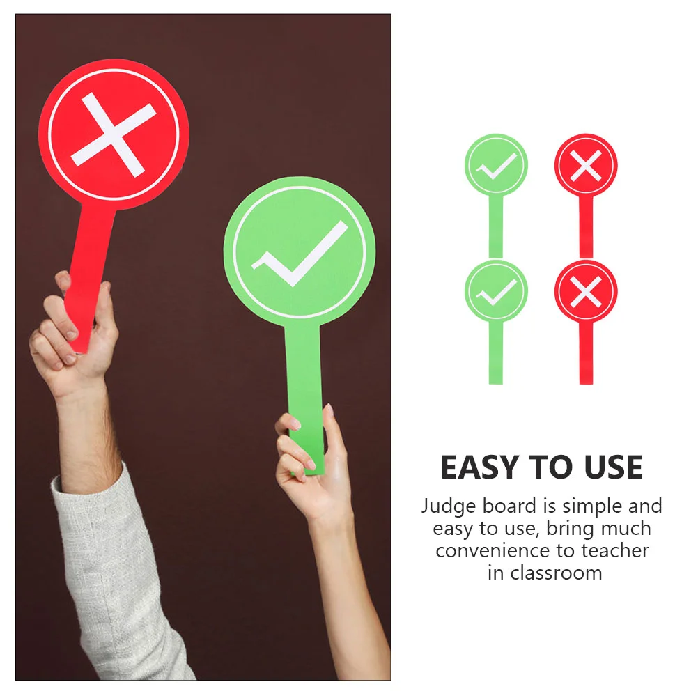 4 Pcs Game Clearance Hand Holding Toy Answer Paddle Toys Classroom Judging Board for Teacher The Sign Voting Accessory