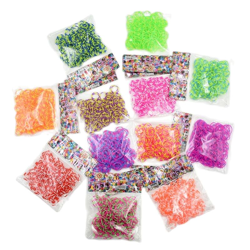 Neue Webstuhl-Gummibänder, Armband für Kinder oder Haare, Regenbogen-Gummi-Webstuhlbänder, machen gewebtes Armband, DIY-Handwerksspielzeug, Weihnachtsgeschenk