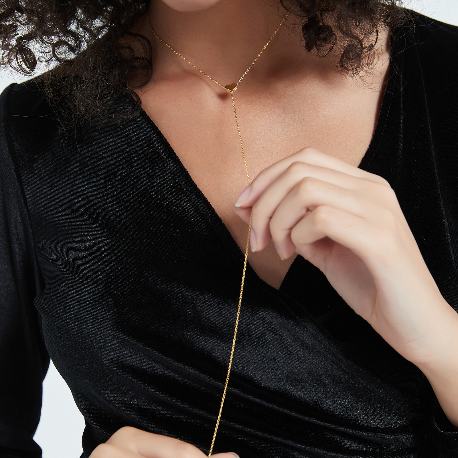 ANDYWEN, transformador de Plata de Ley 925, cadena ajustable, colgante de corazón, collar con dije, gargantilla de gota, joyería de lujo redimensionable para mujer