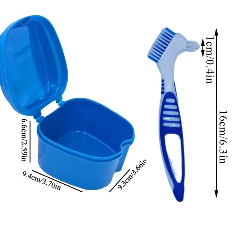 2pcs 치과 리테이너 치열 교정 입 가드 틀니 보관 케이스 상자 치아 브러시 구강 위생 용품 주최자 액세서리