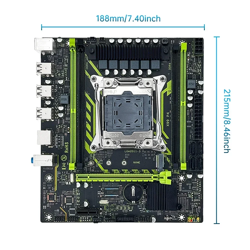 SOYO X99 Motherboard-Set mit Intel Xeon E5 2650 V4 CPU und Dual-Channel DDR4 16Gx1 2133 MHz RAM für Gaming-Computerkomponenten