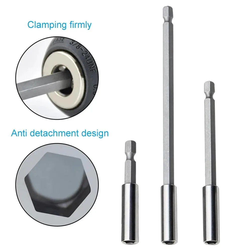60/100/150mm Hexagonal Shank Extension Connecting Rod 1/4 Quick Change Hexagonal Shank Extension Rod Screwdriver Joint Tool Set