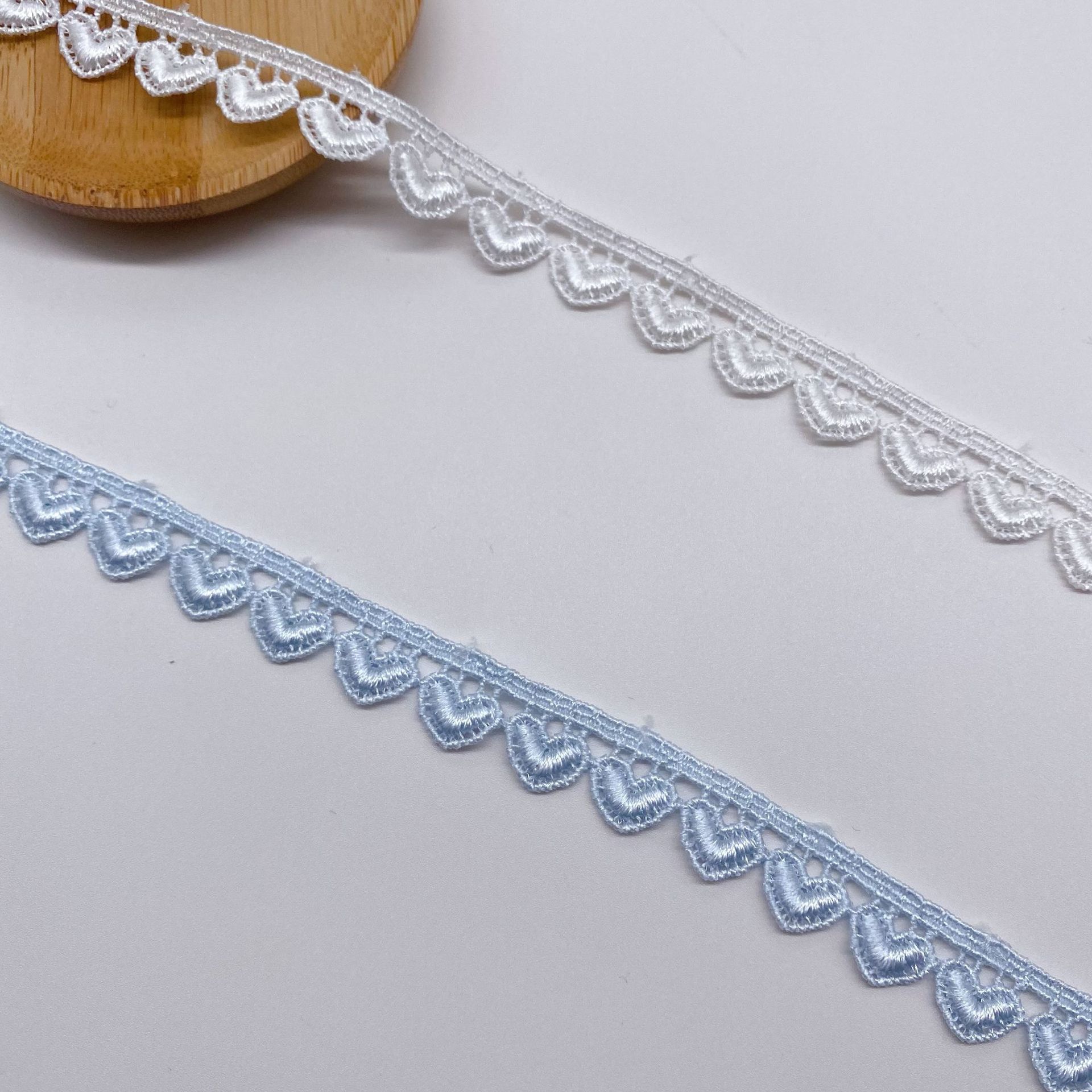 4 ヤード刺繍多色一方的な愛のレース生地トリムリボン DIY 縫製手作り衣服クラフト材料