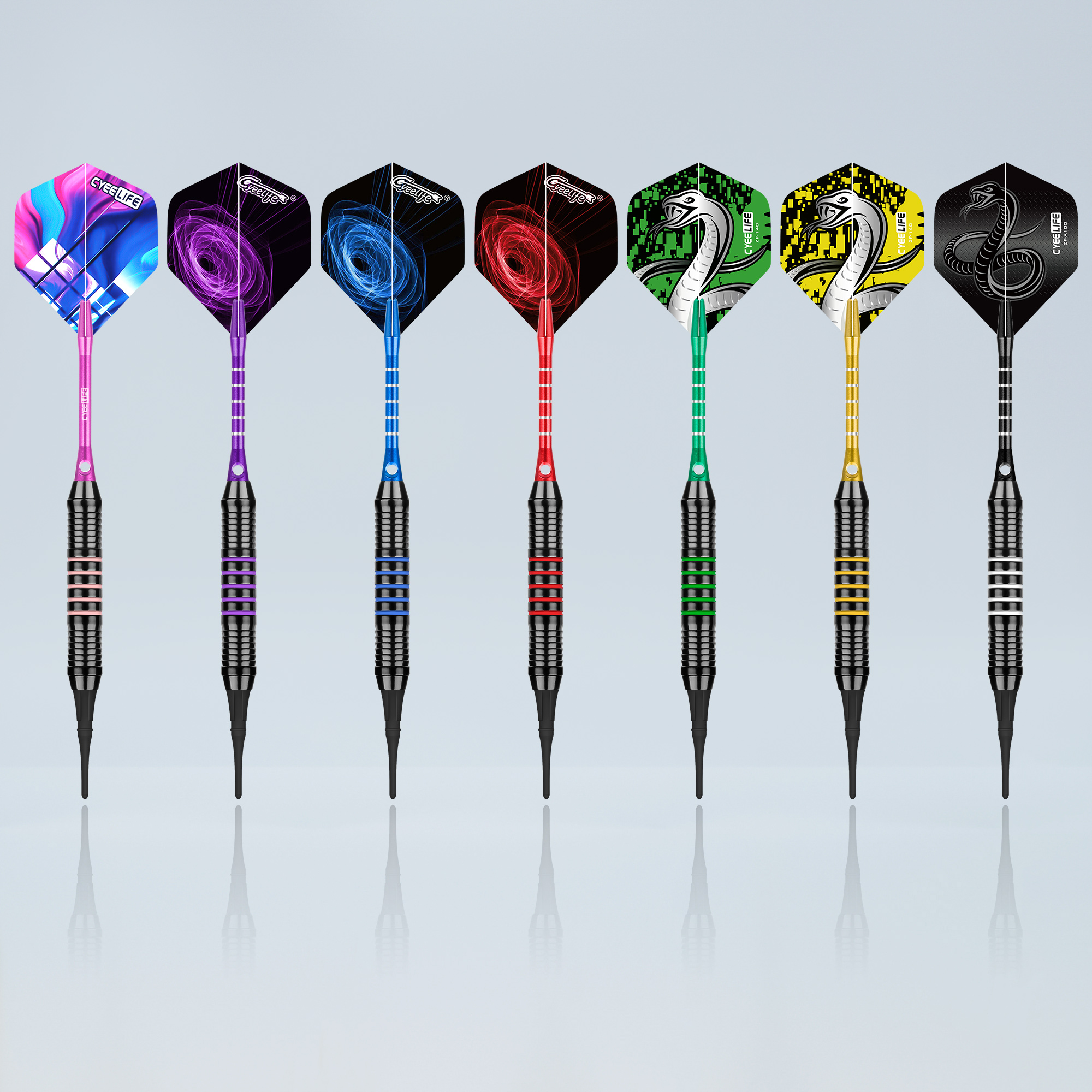 CyeeLife 18g dardos de punta blanda juego de dardos de punta de plástico profesional para juegos de diana electrónica caja de almacenamiento de plástico