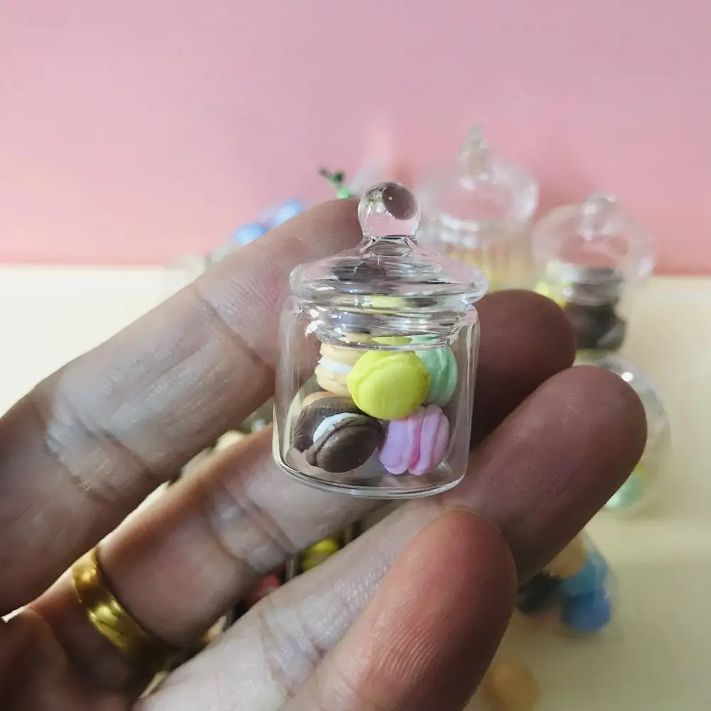 Mới Kẹo Màu Macaron 1/12 Quy Mô Nhà Búp Bê Thu Nhỏ Macaron Món Tráng Miệng Bánh Cho Blyth Barbies OB11 1/6 BJD Nhà Búp Bê Chơi