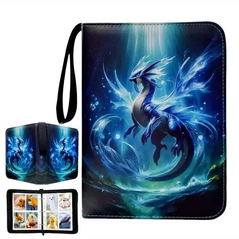 Trading Card Binder-4 Pocket 400 Pockets Kaarthouder Album met 50 verwijderbare hoezen Draagbaar kaartverzamelboek met ritssluiting