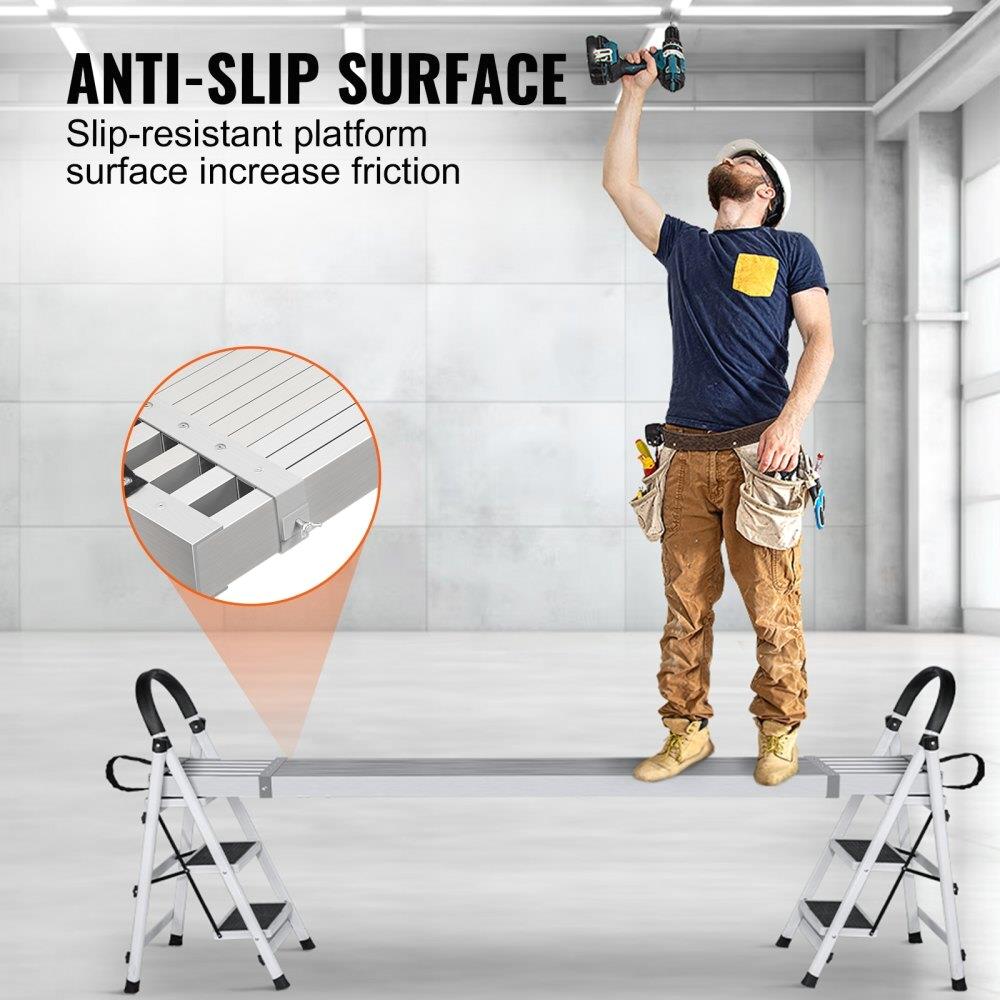 Aluminium Arbeitsplanke telescopisch 2,4–3,9 m 227kg Tragkraft Gerüstplanke