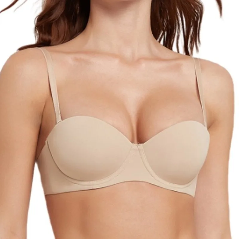 Biustonosze bezszwowe dla kobiet bielizna biustonosz Push Up 1/2 szklanki Bralette komfort miękki niewidoczny biustonosz bez fiszbin prosta seksowna bielizna