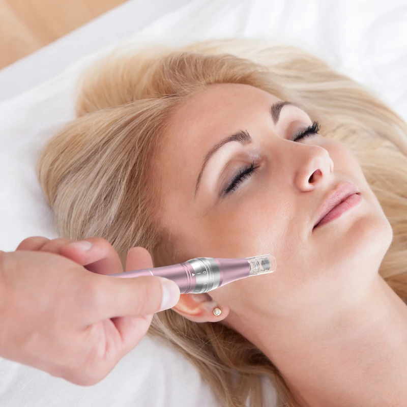 Profissional microagulhamento sem fio dermapen ultra l1 autêntico kit dermapen com cartuchos de agulhas de 12 pinos 36 pinos para pele do rosto