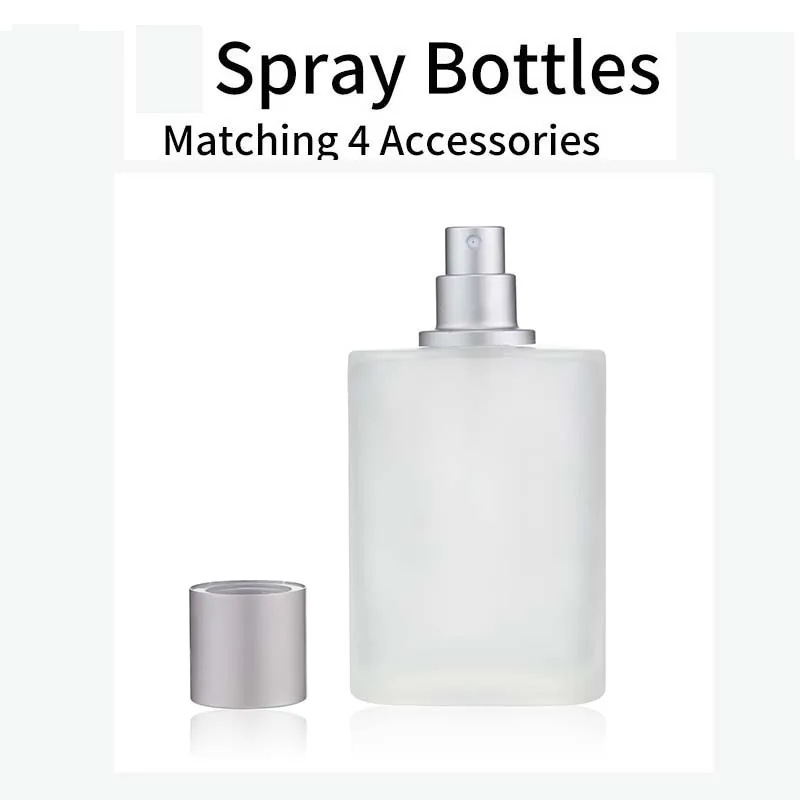 30ml 스크류 탑 샌드 블라스팅 유리 향수병 액체 스프레이 병 빈 병 50ml 디스펜서 병 빈 메이크업 파인 미스트