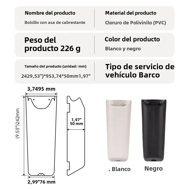 Bolsillo duradero para manija de cabrestante: soporte de almacenamiento compacto para manijas de cabrestante de velero y y yate, accesorio marino de fácil instalación
