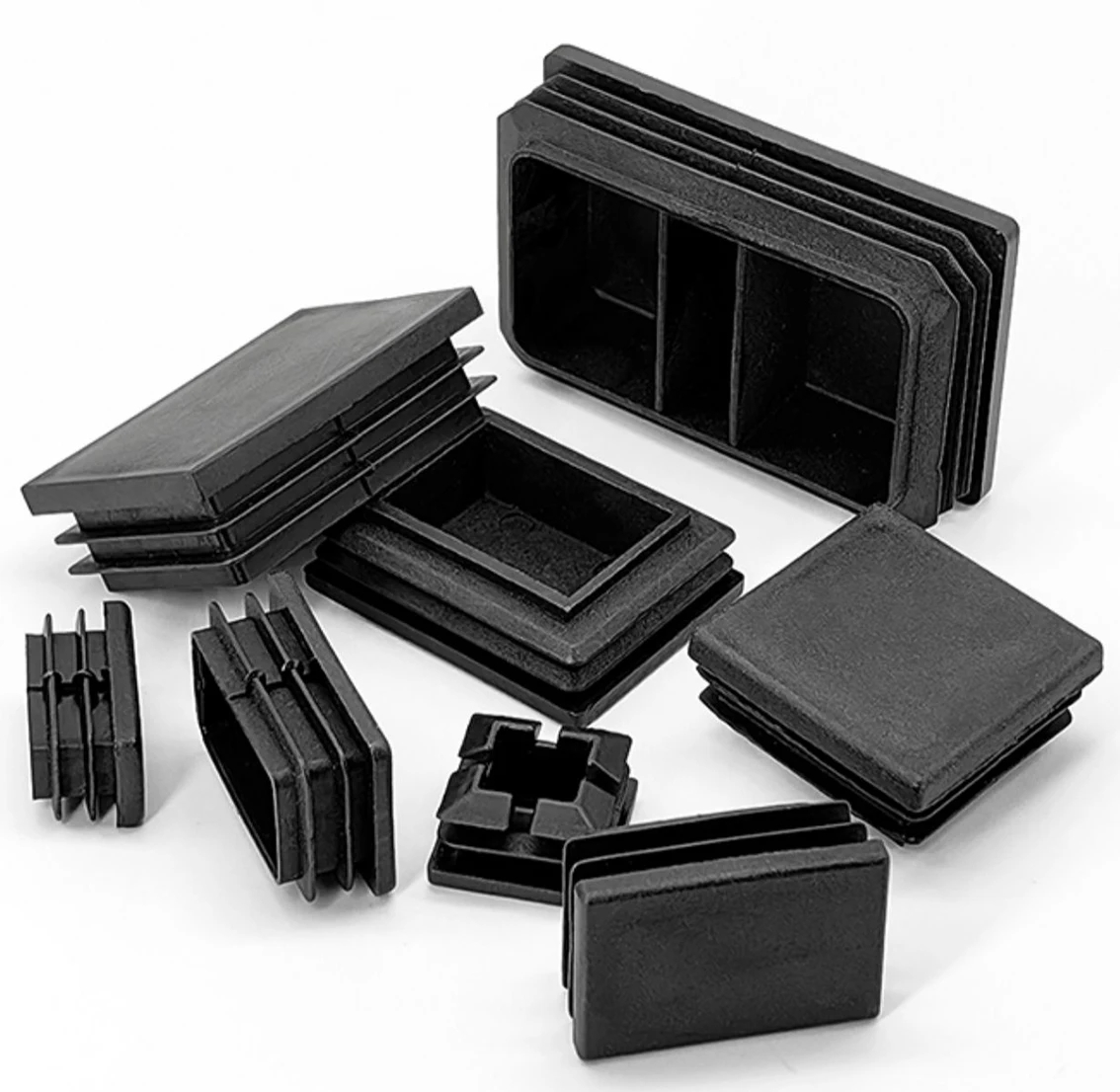 4pcs Plastic pipe inner plug Dust cover square Steel tube Blanking End Cap Bung For ladder Furniture chair table Leg Protector