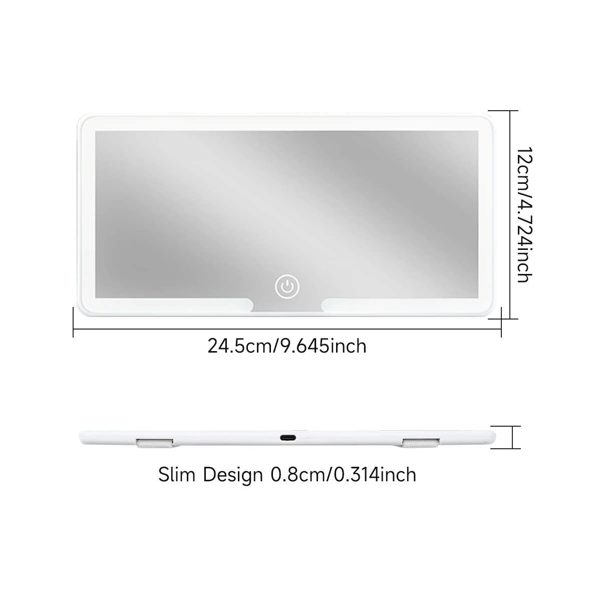 Auto-interieurspiegels Zonneklepplaat LED HD Make-upspiegel voor meisjes Dames Oplaadbaar invullicht Universele dunne make-upspiegel