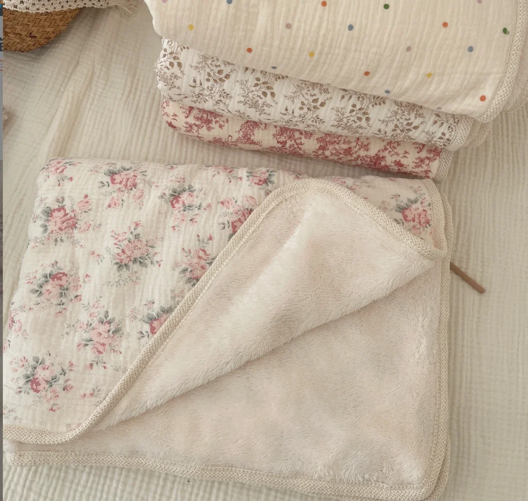 모슬린 아기 담요 신생아 유아 Swaddles 랩 담요 겨울 양털 열 어린이 침대 유모차 수면 커버 부드러운 던지기 담요