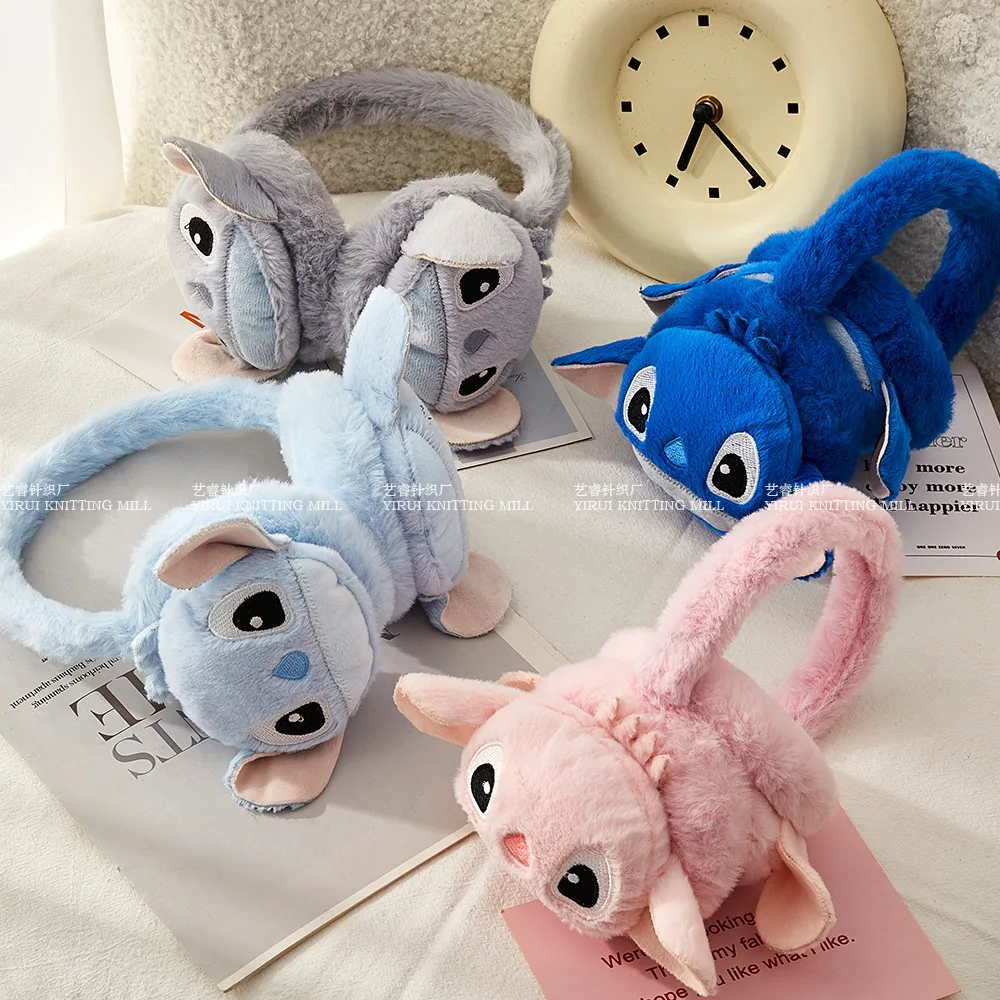 Auriculares bonitos de Disney para niñas, accesorios de invierno de punto para niños, auriculares, orejeras, mantienen el calor, felpa gruesa