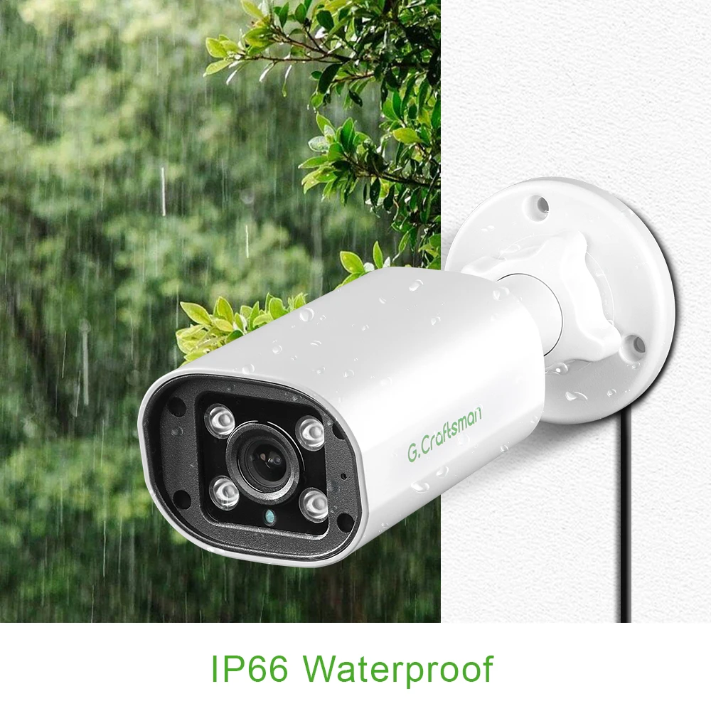 PB GC 4MP POE IP-камера , встроенный микрофон, обнаружение движения/лица, ONVIF, ИК-система видеонаблюдения, для дома/бизнеса