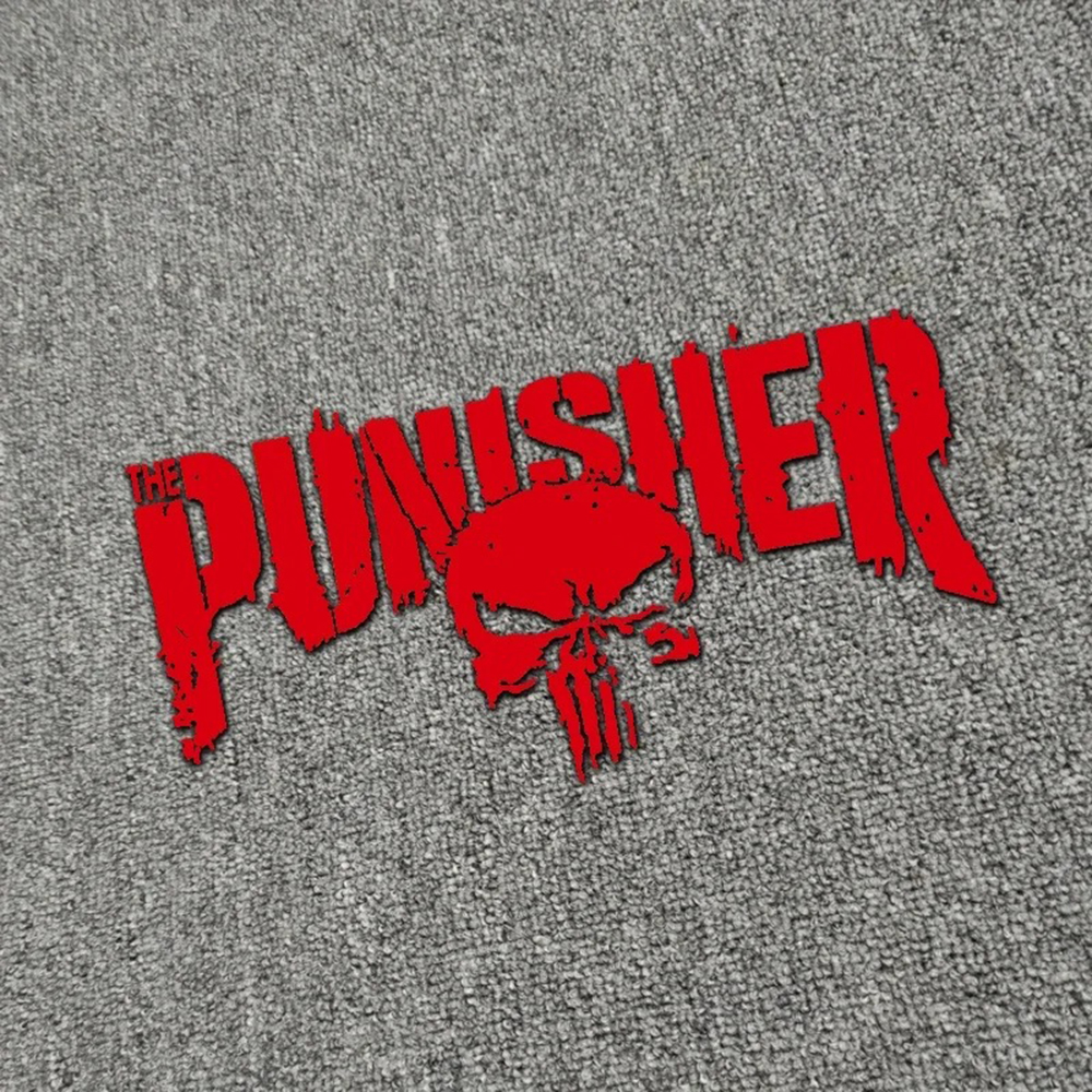 Motorcycle Tank Decals Punisher Reflective Helmet Stickers Decorative Accessories Creative Waterproof PVC Auto Decals