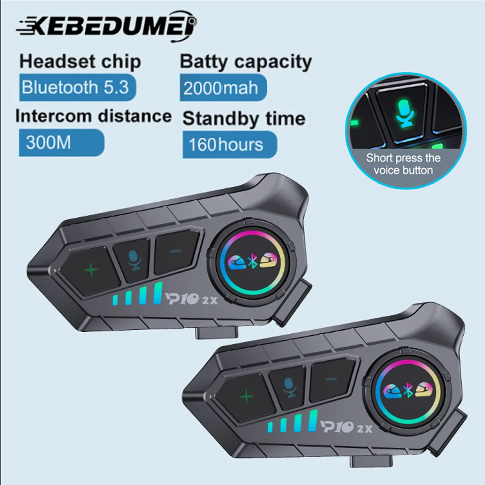 1/2Pcs Motorrad Helm Bluetooth Intercom Headset Drahtlose Sprech Intercomunicador Moto Wasserdichte HandsfreeCall Kopfhörer