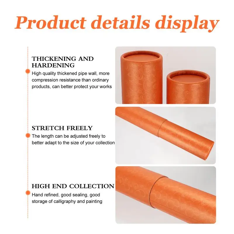 Telescopic ภาพวาดกระดาษงานศิลปะเก็บโปสเตอร์หลอดกระดาษ Mailing หลอดเก็บหลอดวาดหลอดร่างหลอด