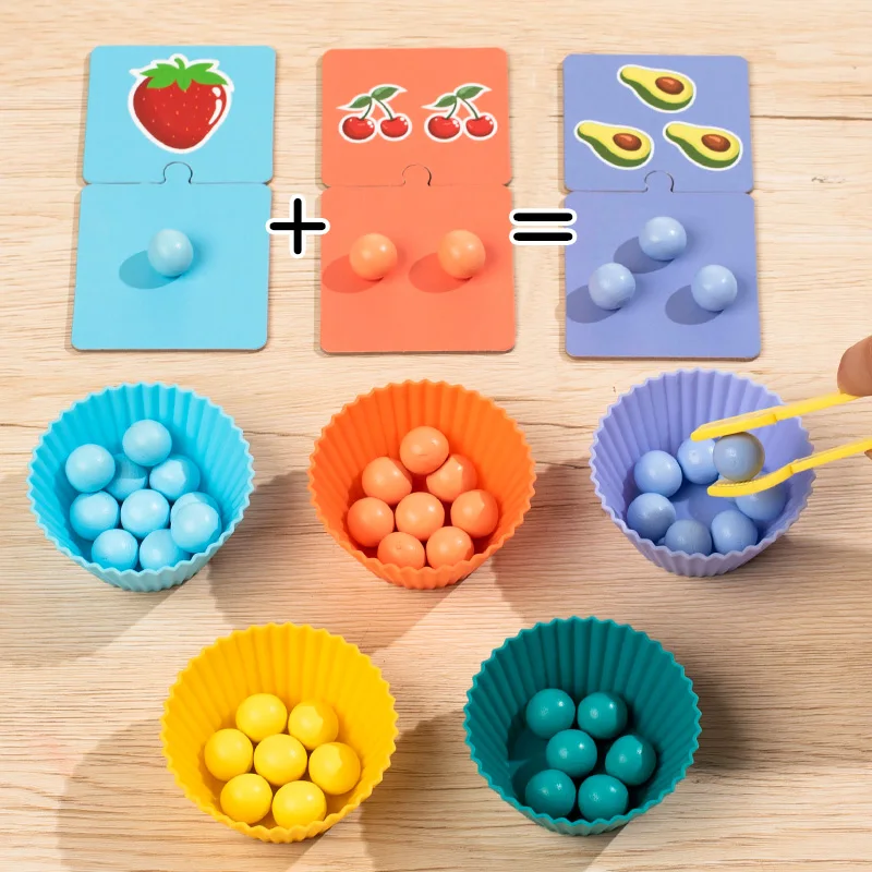 Puntelli di matematica Montessori Puzzle di abbinamento cognitivo digitale per bambini Puzzle Igenioso ingegnoso Perla Giocattoli di azione fine per bambini