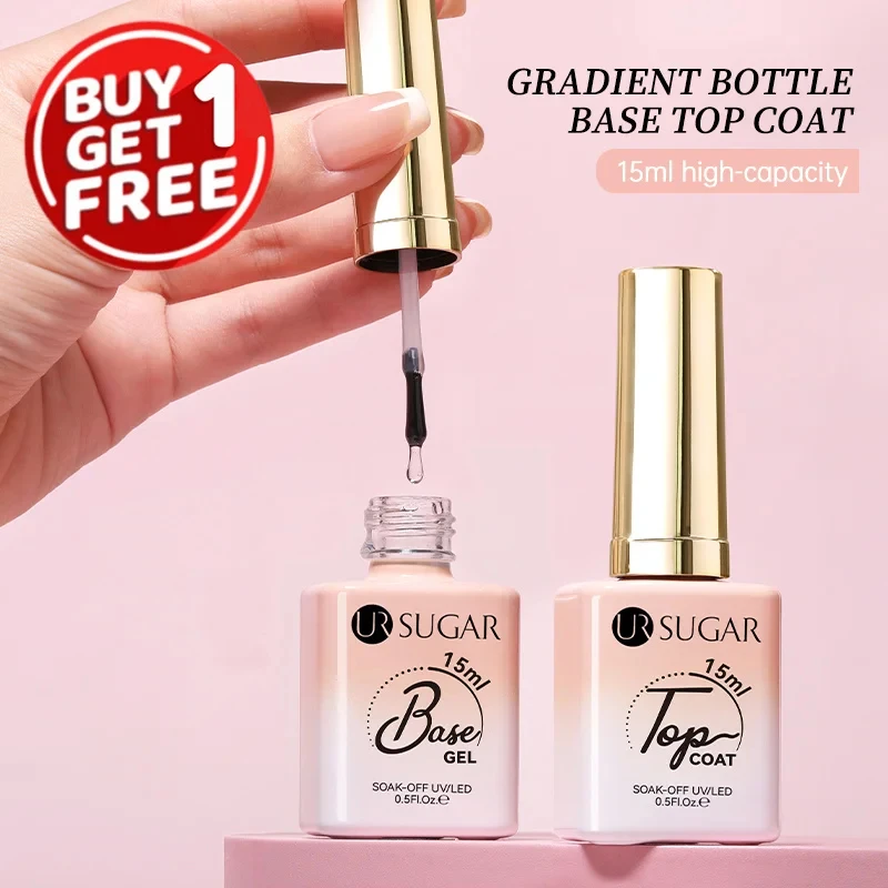 UR SUGAR 15ml sin limpiar Base superior Gel esmalte de uñas mate capa superior potenciador barniz semipermanente Soak Off UV LED Nail Art