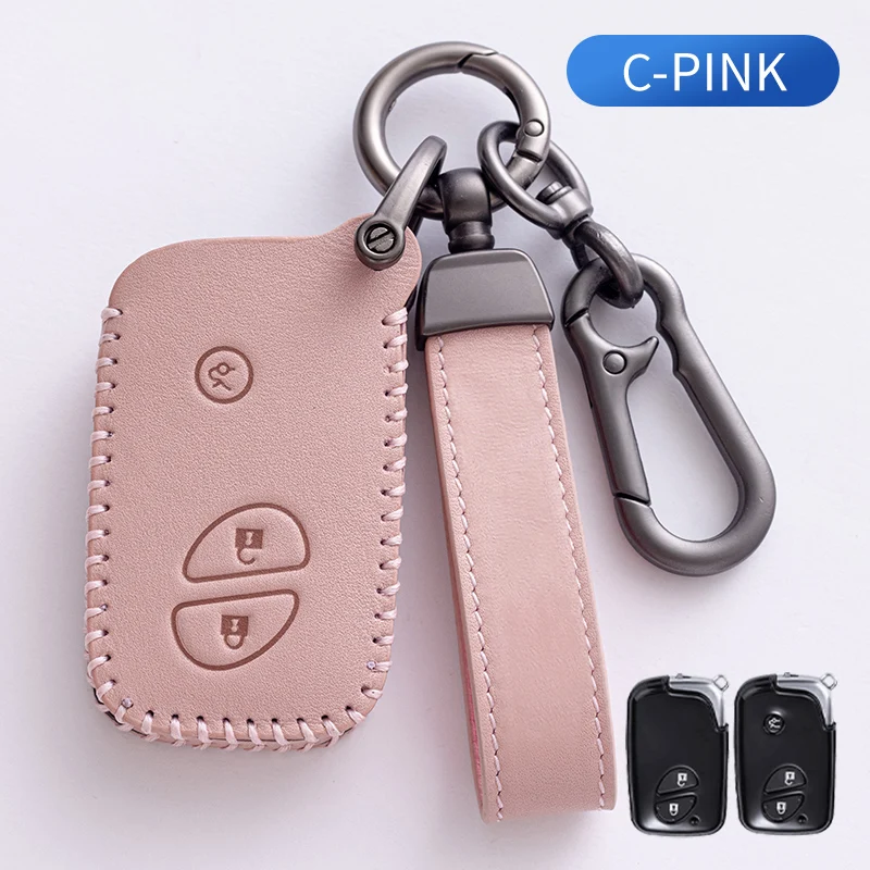 Casing kunci jarak jauh mobil kulit asli untuk Lexus UX ES UX200 UX250h ES200 ES300h ES350 US200 US260h penutup pemegang gantungan kunci pintar