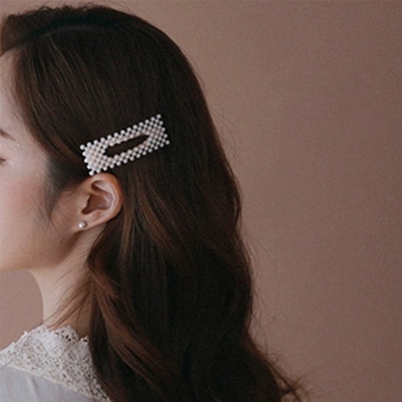 16 ชิ้นดอกไม้หวานคลิปผมอเนกประสงค์ Bangs เพิร์ลคลิปสาว Hairpin คลิปด้านข้าง Love Hairpin Duckbill คลิป