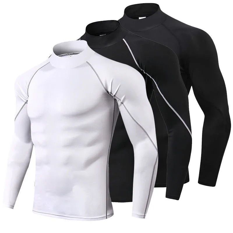 Camiseta de compresión para hombre, camisetas deportivas de culturismo de manga larga, camisetas informales de secado rápido para gimnasio, entrenamiento físico, camisetas deportivas para correr, Jersey para hombre