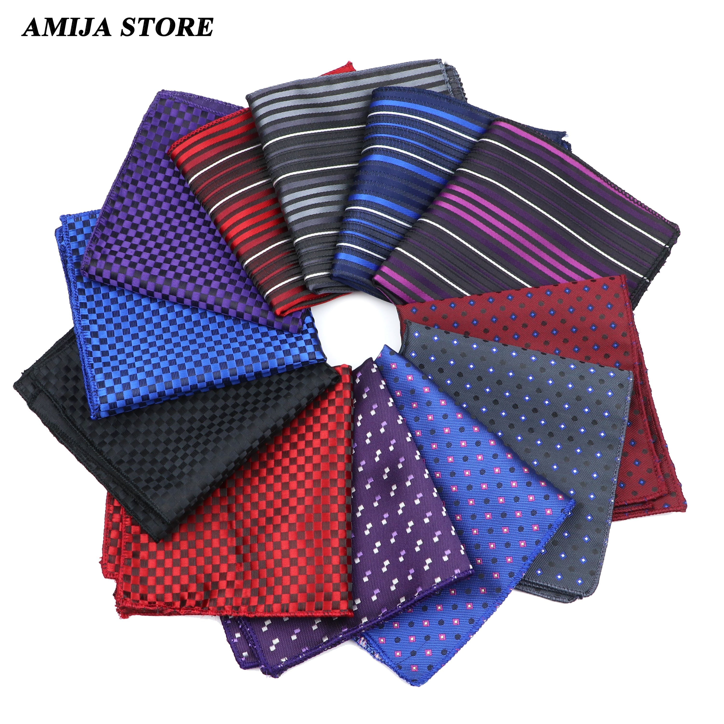 Мужской Хлопковый носовой платок в клетку, Ширина 25 см