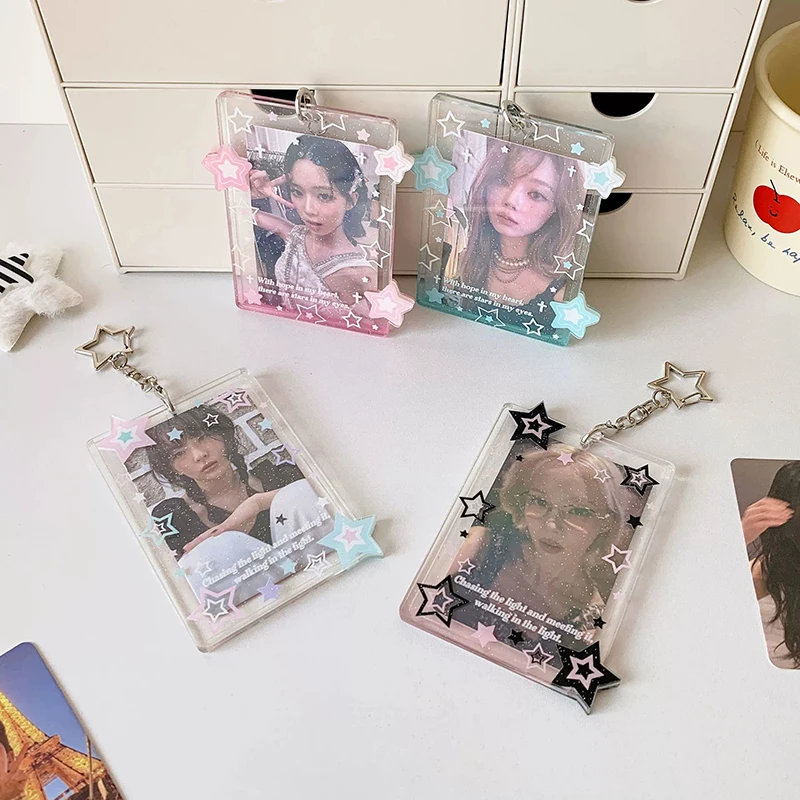 ที่ใส่การ์ดรูปดาราเกาหลีสไตล์ INS แฟชั่น K-Pop สำหรับแฟนคลับ  อุปกรณ์จัดเก็บการ์ด Goo Card  ตัวป้องกันการ์ด  ที่แขวนโชว์รูปโพลารอยด์ขนาดสามนิ้ว