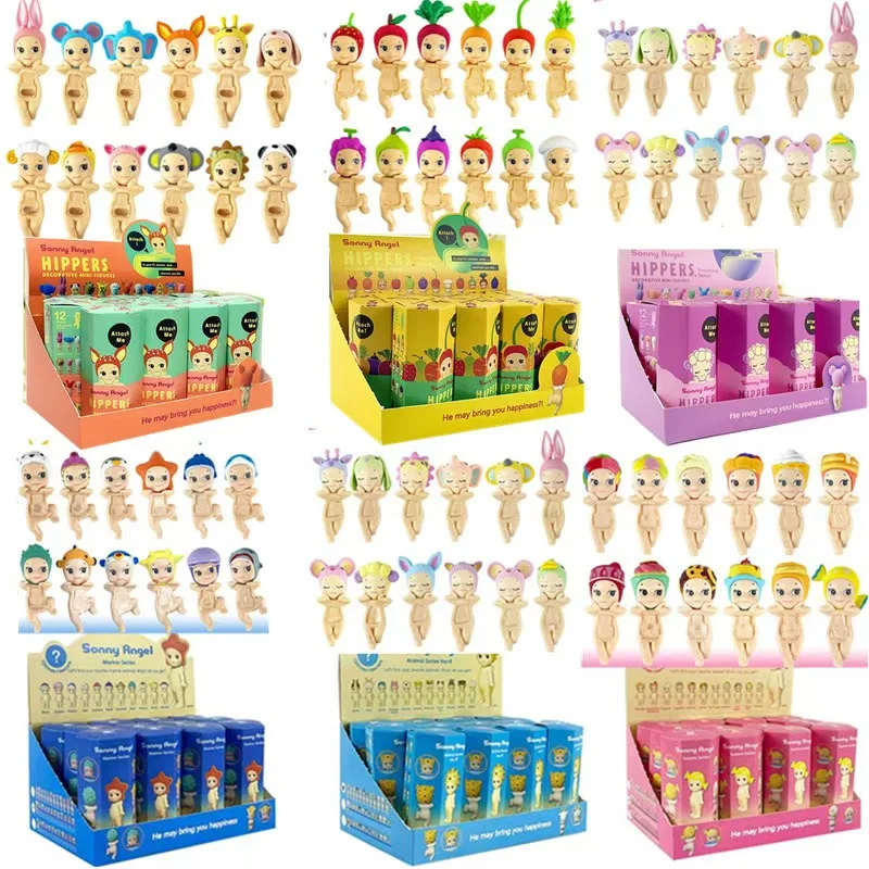 Sonny Angel Hippers Animal y océano caja ciega serie curación moda coche teléfono accesorios juguetes para niños regalos de navidad