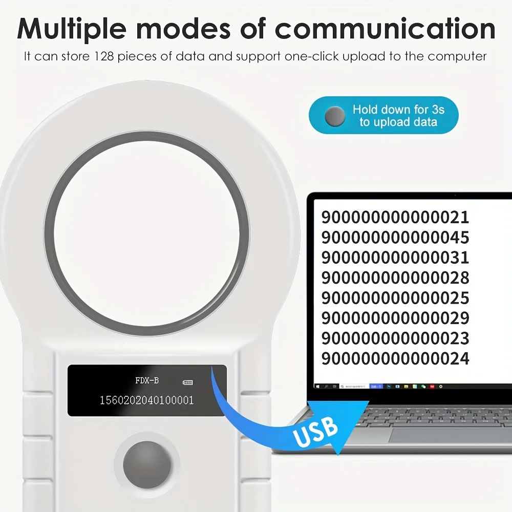 블루투스/USB 동물 태그 리더 RFID 리더 귀 태그 리더 애완 동물 칩 스캐너 개 고양이 소 양을위한 애완 동물 마이크로 칩 리더