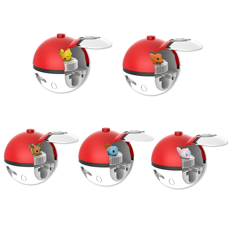 포켓몬 스피닝 탑 볼 장난감 액션 피규어 오리지널 피카추 Charmander Squirtle Mew Eevee 박스 자이로 스핀 배틀 게임 Poke child