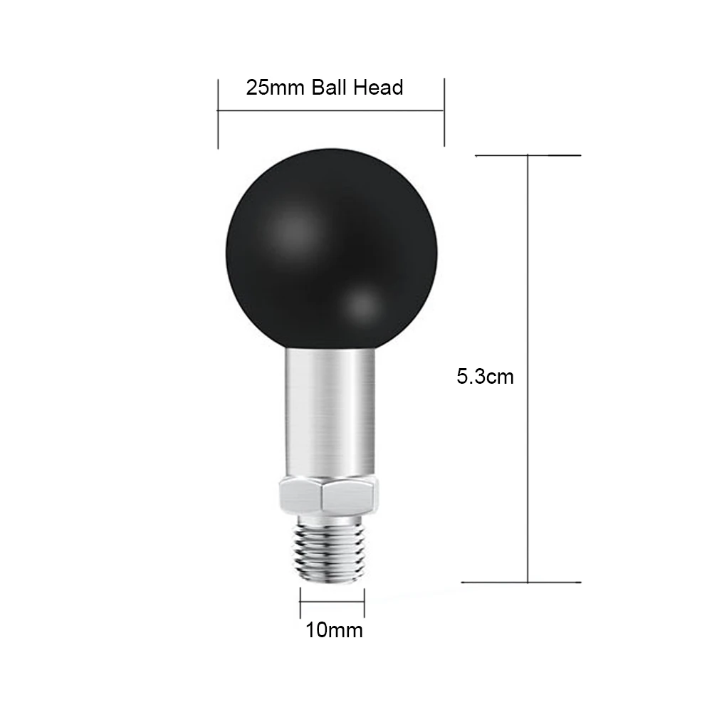 1'' inch Ball Head Adapter for Mount Motorcycle Handlebar Clip Rearview Mirror Bracket for GoPro Insta360 Camera Accessories