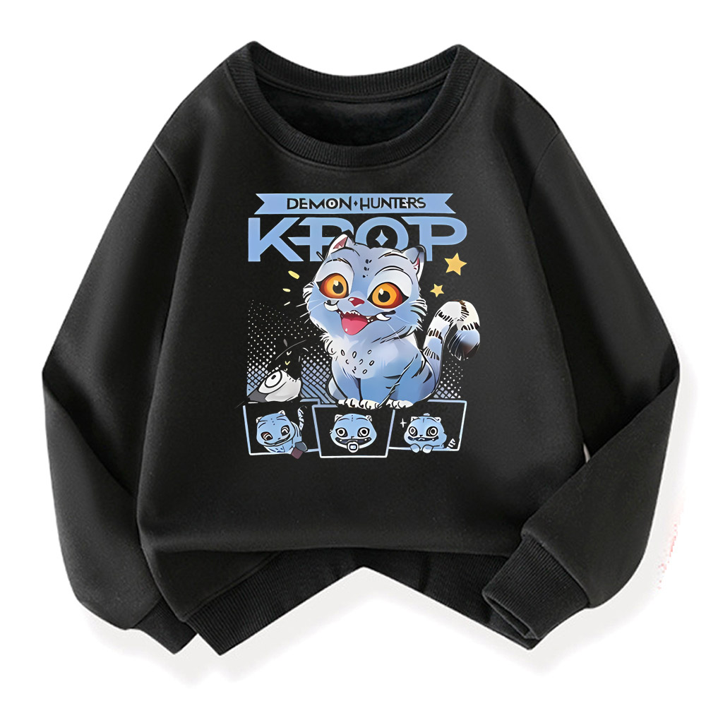 Kpop demônio caçador moda crianças incredibox moletom quente das crianças inverno roupas macias dos desenhos animados algodão grosso hoodie