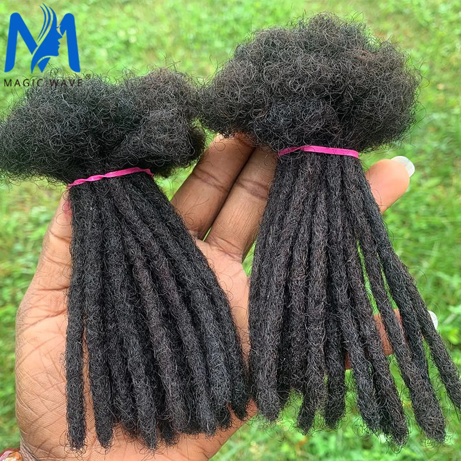 0.6cm de largura 4-8 polegadas 10 fios extensões loc cabelo humano 100% extensões dreadlock permanentes artesanais completas para mulheres homens