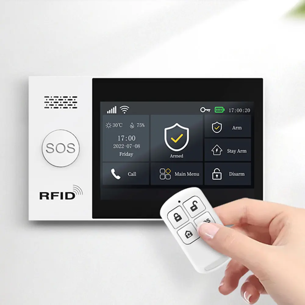 TUYA Security-Protection 2G GSM 433MHz Wireless Smart Home Security Alarm System App Remote Control Wireless Home Alarm Kit