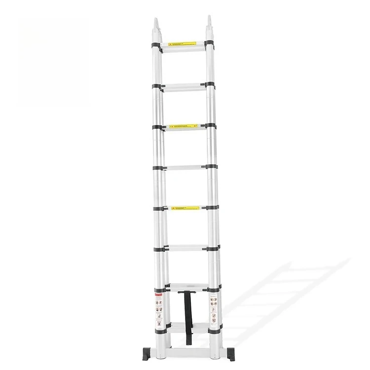 Modello multifunzionale Scala da 2,5+ 2,5 m, doppia scala telescopica multifunzione in alluminio da 5,0 M EN131 CE