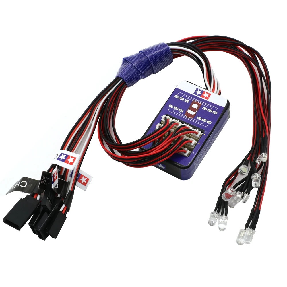 Simulationsblitzlicht, 12 LED-Beleuchtungsset, Lenkbremse für Modelle im Maßstab 1:10, RC-Car Yokomo Tamiya HSP HPI AXIAL RC4WD TRX