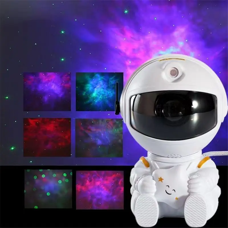 Proyector de cielo estrellado de astronauta, luz nocturna para adultos, proyector de estrellas, lámpara LED de astronauta, proyector de galaxia para dormitorio, sala de juegos