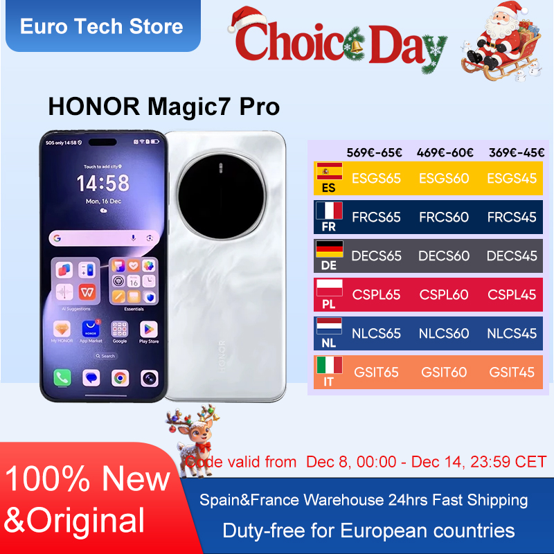 【Estreno mundial】Versión global HONOR Magic7 Pro 5G Smartphone Magic 7 Pro Snapdragon 8 Elite Pantalla OLED de 120 Hz Carga rápida de 100 W