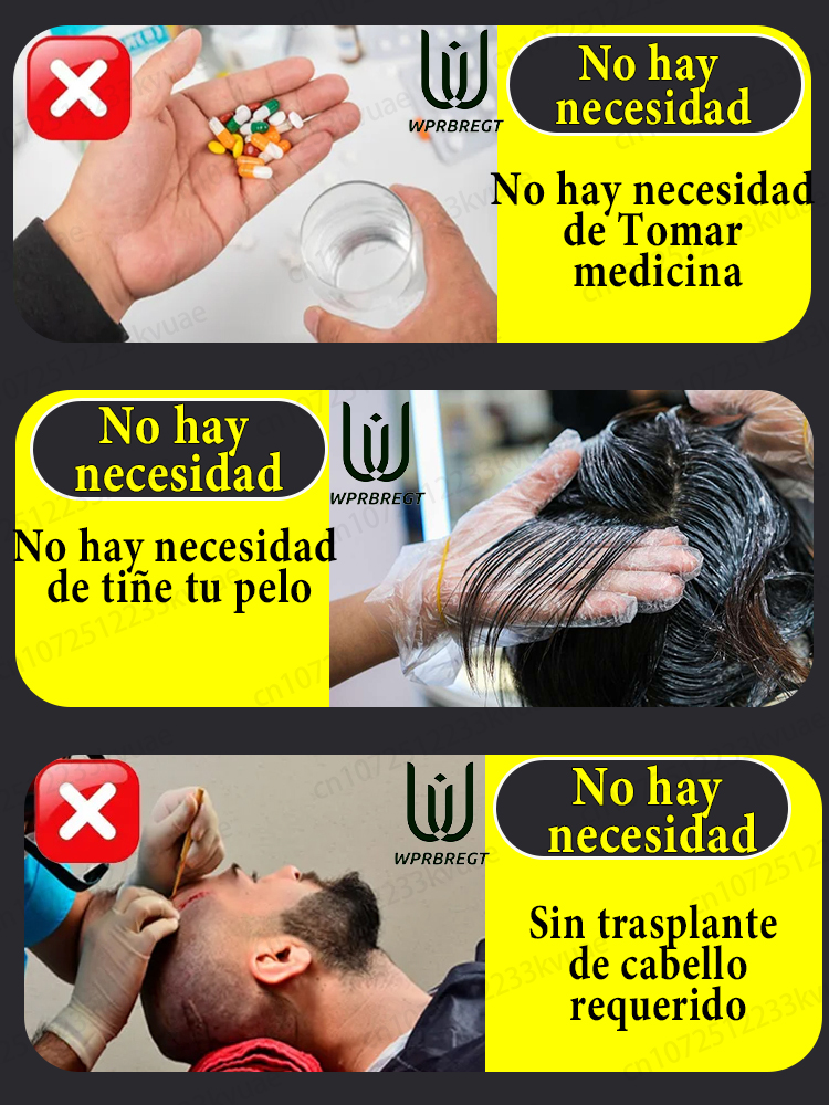 Esencia antiblanqueo natural pura, elimina las canas y vuelve el cabello negro desde la raíz.