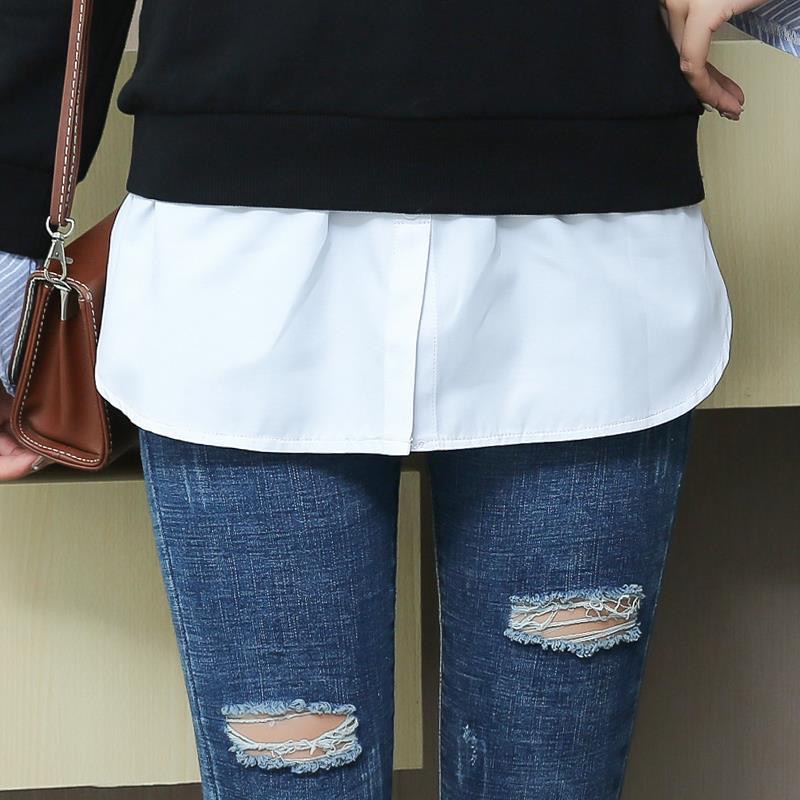 Frauen Mädchen Hemd Bluse Extender Einstellbare Schichtung Faux Top Untere Sweep Mini Rock Falsche Saum Spaltung Unterrock