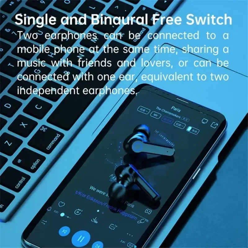 M19 หูฟัง TWS หูฟัง M10 Intelligente Touch Control ไร้สายบลูทูธหูฟังกันน้ําจอแสดงผล LED พร้อมไมโครโฟน