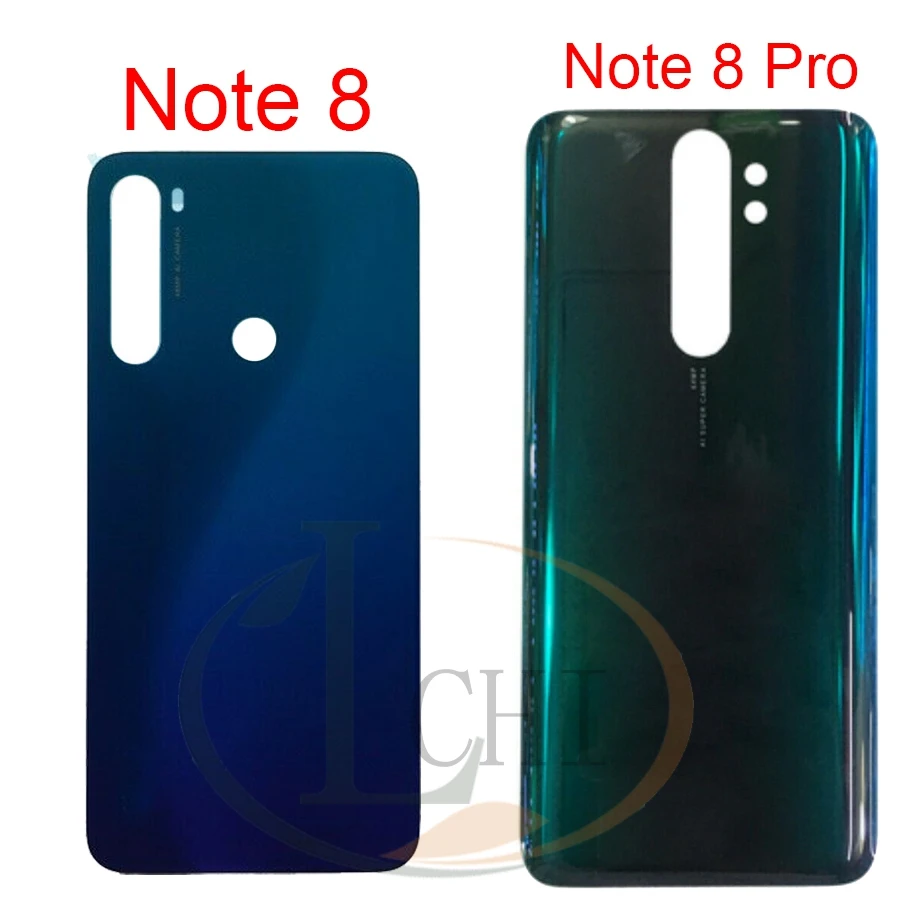 สําหรับ Redmi หมายเหตุ 8 Pro แบตเตอรี่ฝาครอบกระจกด้านหลังแบตเตอรี่ประตูหมายเหตุ 8 เปลี่ยนที่อยู่อาศัยสําหรับ Redmi หมายเหตุ 8T ปกหลัง