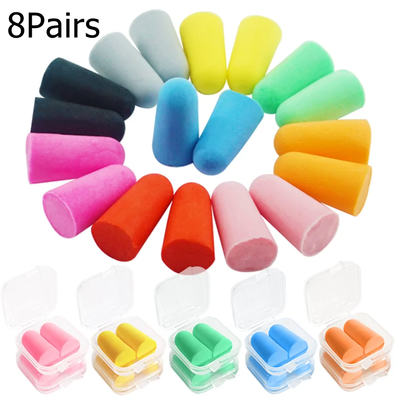 Silicone Sound Insulation Ear Plug Ear Protection Earplug Soft Anti-noise Plug Study Sleep Foam Noise Reduction with Storage Box