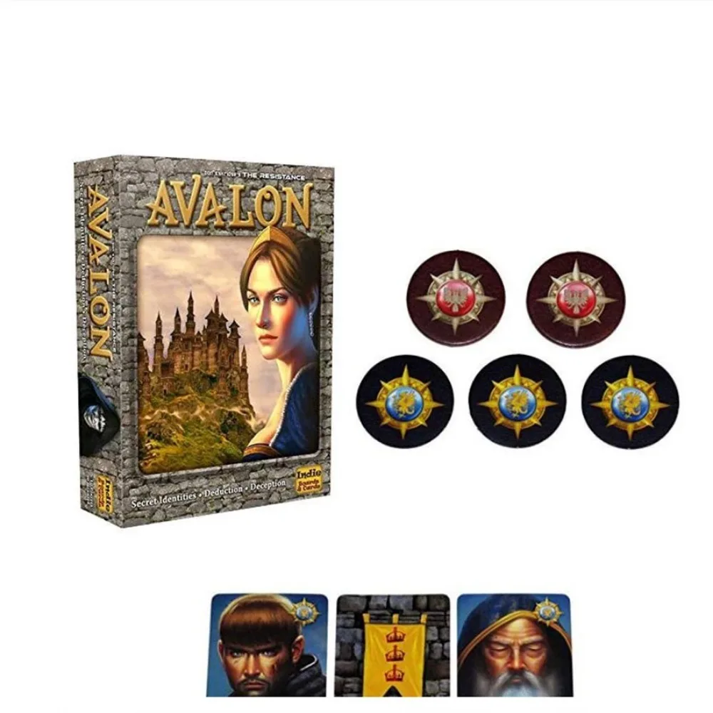 การ์ดเกมกระดาน Avalon เหมาะสําหรับการสังสรรค์ งานปาร์ตี้คริสต์มาส เพื่อนดื่มและความบันเทิง